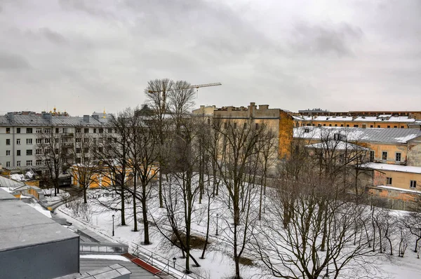 Вид Крыши Санкт Петербурга Боковой Улице Пирогова — стоковое фото