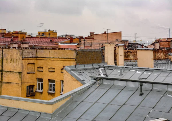 Вид Дахи Санкт Петербурга Бічній Вулиці Пирогова — стокове фото