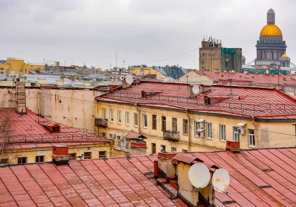 Výhled Střechy Petrohradu Postranní Ulici Pirogova — Stock fotografie