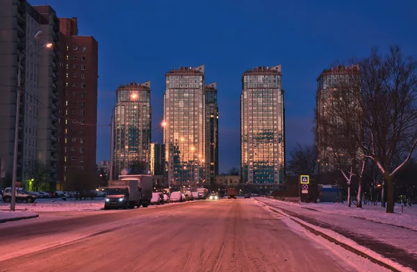 Gryningen Petersburg Fiskeområdet December Morgon — Stockfoto