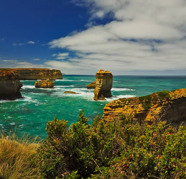 Alla Nyanser Blått Stilla Havet Den Australiensiska Kusten — Stockfoto