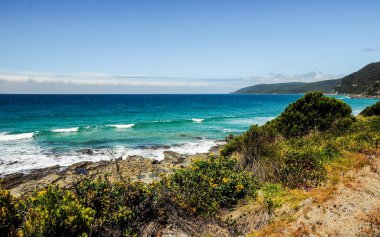 Pasifik Okyanusu'nun kıyısı. Avustralya, Büyük okyanus yolu.
