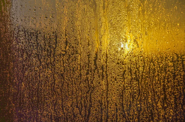 Wet Window Glass Early Morning — Stock Photo, Image