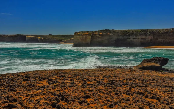 Golven Aan Pacifische Kust Reis Naar Australië — Stockfoto