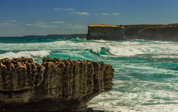 Ondas Costa Pacífico Viagem Para Austrália — Fotografia de Stock