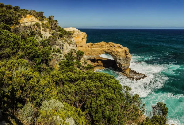 Alle Blautöne Des Pazifischen Ozeans Die Australische Küste — Stockfoto