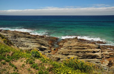 Pasifik Okyanusu'nun mavisinin tüm tonları. Avustralya kıyıları.