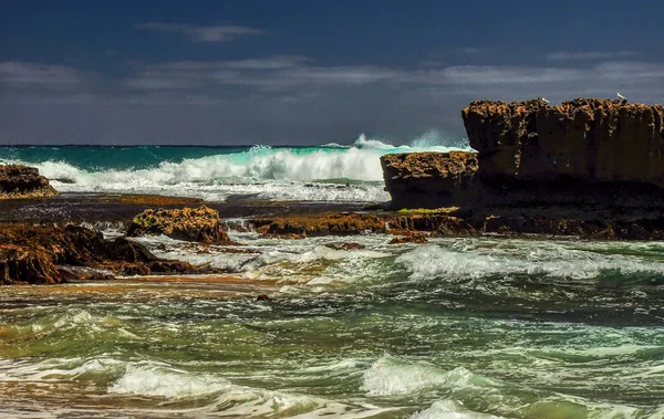 Ondas Costa Pacífico Viagem Para Austrália — Fotografia de Stock