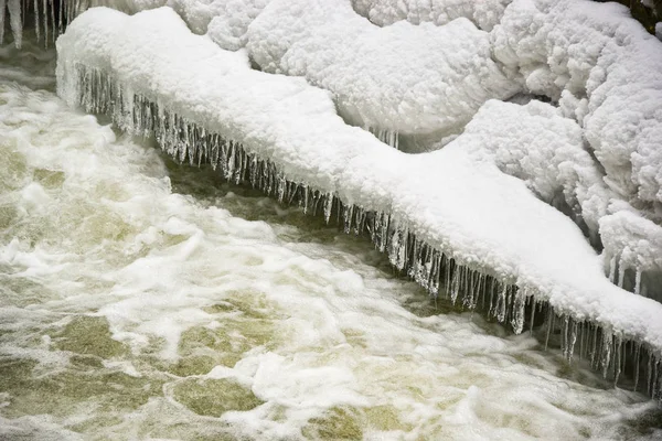 Eau Gelée Sur Rivière — Photo