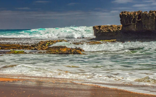 Hullámok Csendes Óceán Partján Utazás Ausztráliába — Stock Fotó