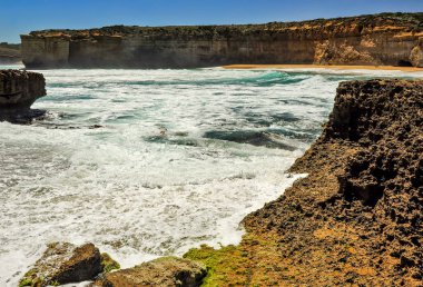 Pasifik kıyısındadalgalar. Avustralya'ya yolculuk.