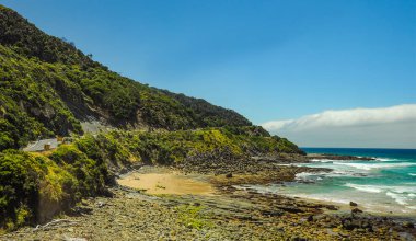 Pasifik Okyanusu'nun mavisinin tüm tonları. Avustralya kıyıları.