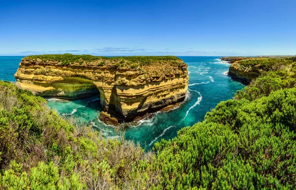 Journey along the great ocean road. Of the Pacific ocean. The Australian coast.