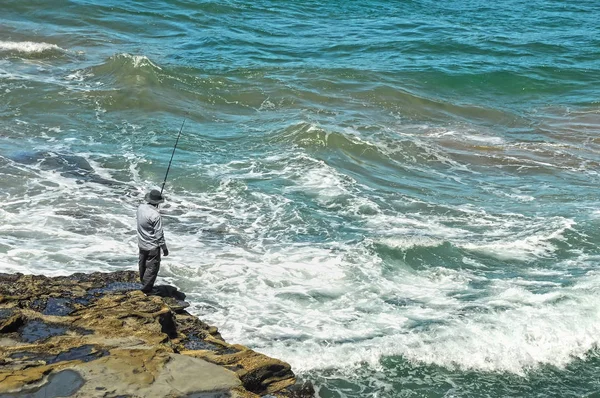 Fisherman and the ocean. Australia, Great ocean road.