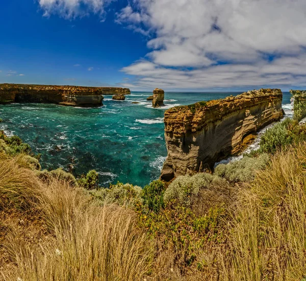 Alla Nyanser Blått Stilla Havet Den Australiensiska Kusten — Stockfoto
