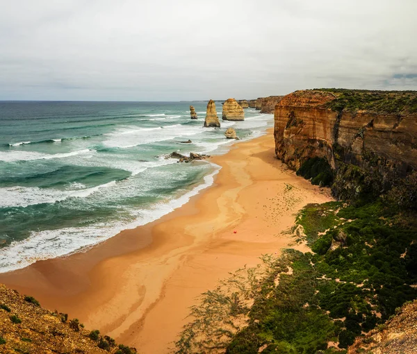 Journey along the great ocean road. Of the Pacific ocean. The Australian coast.