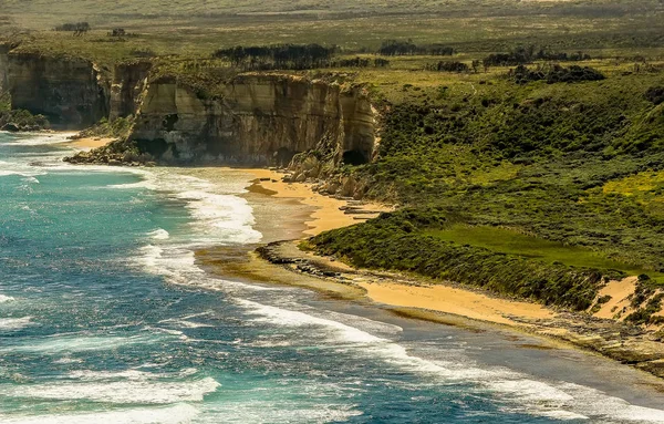 Costa Australiana Dell Oceano Pacifico Elicottero — Foto Stock