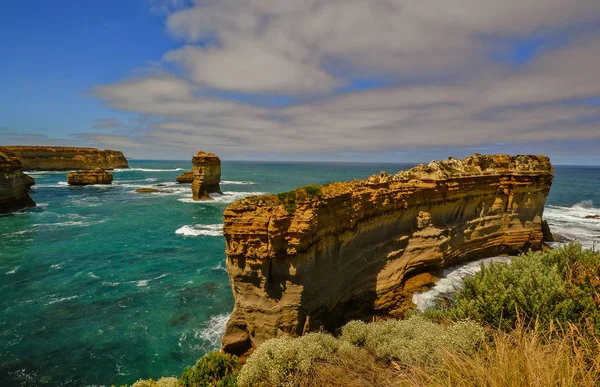 All shades of blue of the Pacific ocean. The Australian coast.