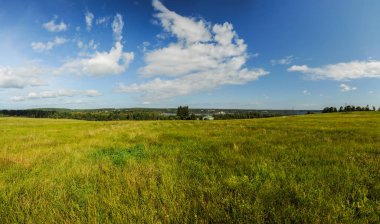 Güneşli bir günde yeşil ile Amazing yaz manzara