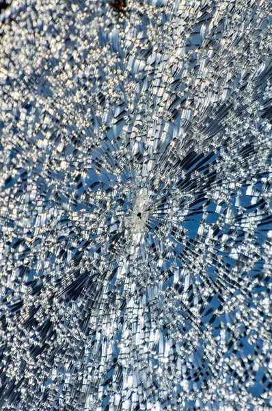 stock image Broken glass of the car.