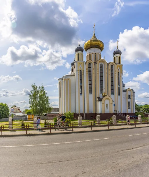 Domingo Por Tarde Ciudad Lida República Belarús Calle Ostrovskogo 2019 —  Fotos de Stock