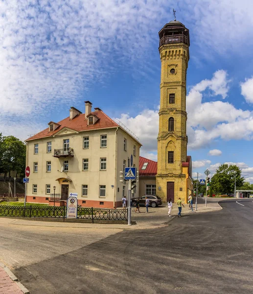 Grodno Yangın kulesi, 20 cent bir mimari anıt — Stok fotoğraf