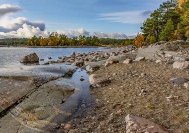 Kajosaari Adası, Ladoga Gölü, Karelia, Rusya. 