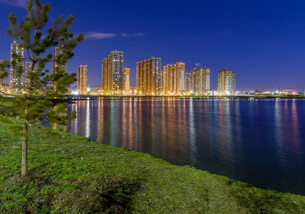 Dawn Ponds Kupchino Petersburg — Stock Photo, Image