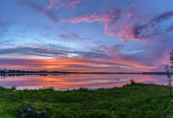 Beautiful Summer Sunset Valdai Lake July — Stock Photo, Image