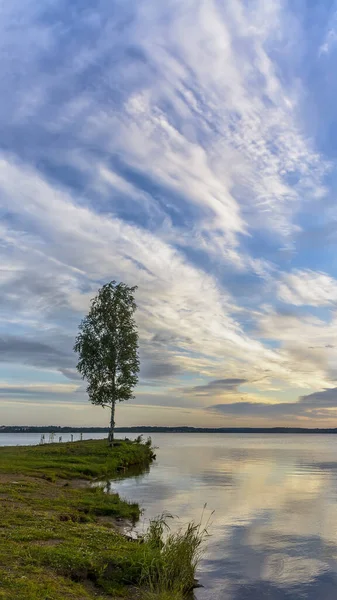 Beau Lever Soleil Été Sur Lac Valdai Juillet Lac Valdai — Photo