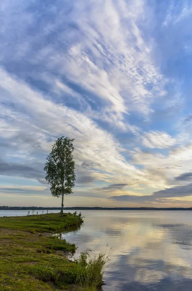 Hermoso Amanecer Verano Lago Valdai Julio Lago Valdai — Foto de Stock