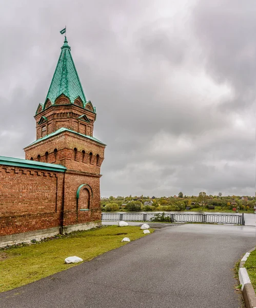 Nikolski Kloster Staraya Ladoga Ufer Des Wolchov Flusses — Stockfoto