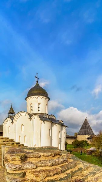 Een Fort Het Dorp Staraya Ladoga Aan Oevers Van Volchov — Stockfoto