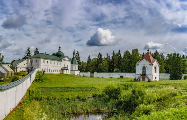Kościół Jakuba Borowicza Valdai Iversky Bogoroditsky Svyatoozersky Klasztor Jest Prawosławny — Zdjęcie stockowe