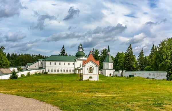 Iglesia Jacob Borovichsky Monasterio Valdai Iversky Bogoroditsky Svyatoozersky Monasterio Ortodoxo —  Fotos de Stock