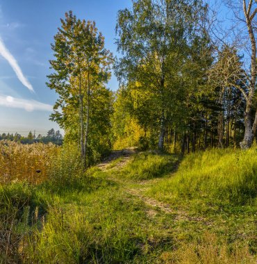 Taş ocağının kıyısında güzel bir sonbahar akşamı. Açık havada..