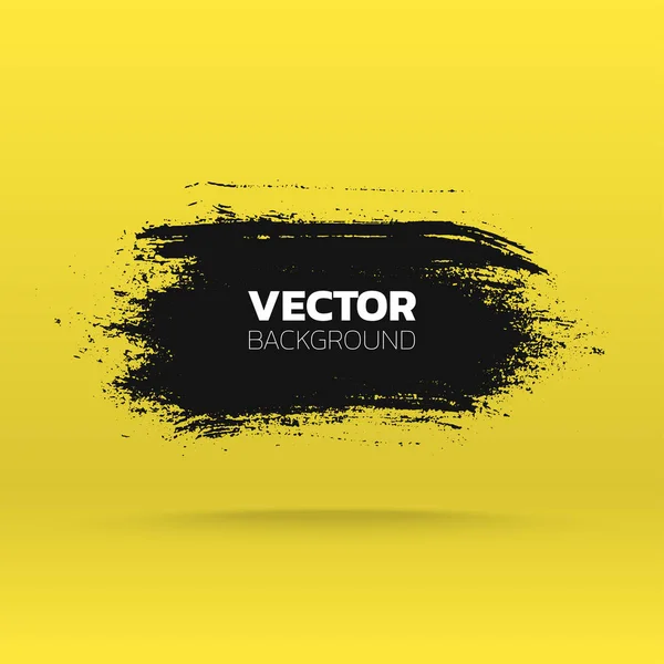 Abstraktes Grunge-Banner. Pinsel schwarze Farbe Pinselstrich Hintergrund. Vektorvorlage — Stockvektor