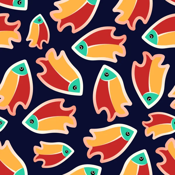 Seamless mönster med fish-02 — Gratis stockfoto