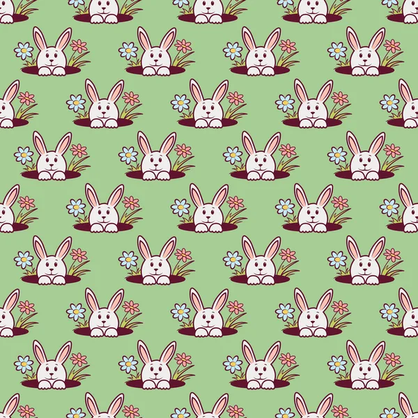 Easter bunny sömlös pattern2 — Stock vektor