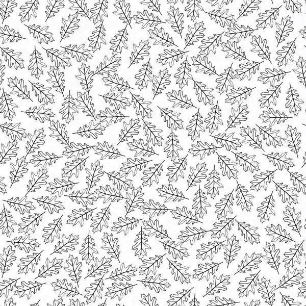 오크 잎의 원활한 흑백 패턴 — 무료 스톡 포토