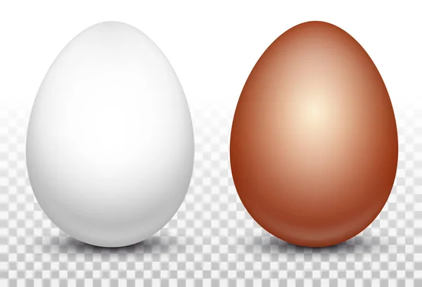 Huevos blancos y rojos — Vector de stock