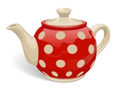 Su ısıtıcısı kırmızı polka nokta
