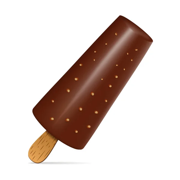 Popsicle met noten — Stockvector