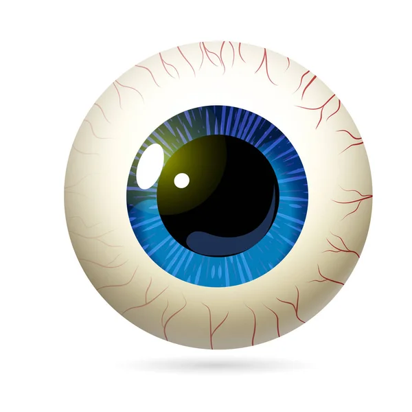 Vector globo ocular amarelo — Vetor de Stock