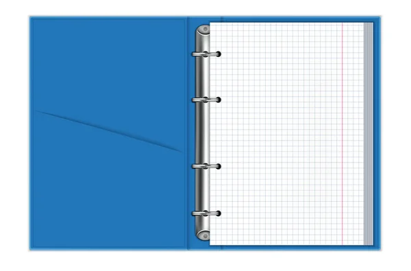 Notebook met ringen vector — Stockvector