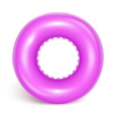 Parlak pembe yüzme çemberi
