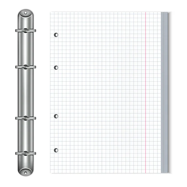 Notebook z pierścieniami Vector4 — Wektor stockowy