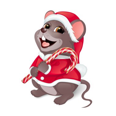 Santa mouse red
