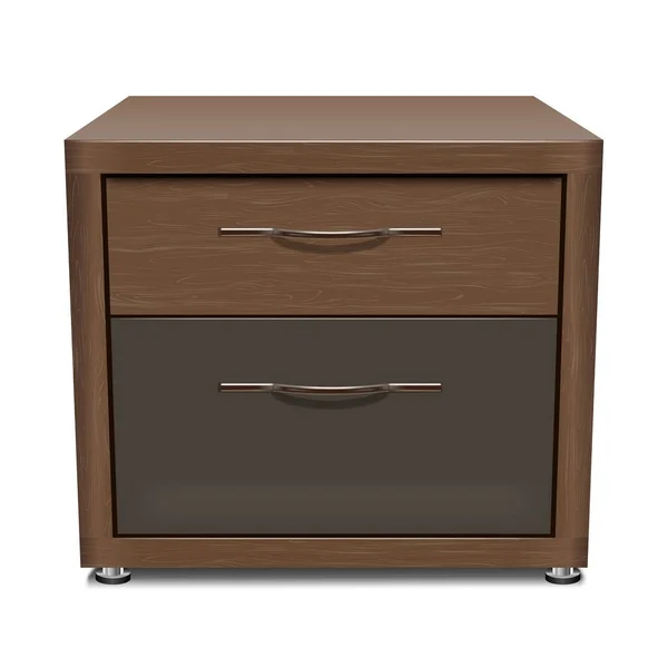 Gabinete de madera para oficina — Vector de stock