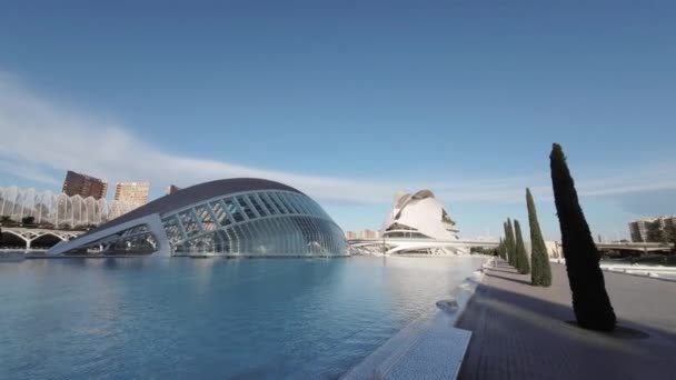 Valência Cidade Hemisfério Reina Sofia Arts Palace Cidade Das Artes — Vídeo de Stock